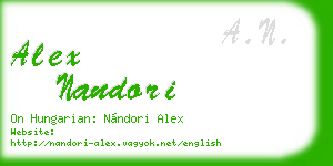 alex nandori business card